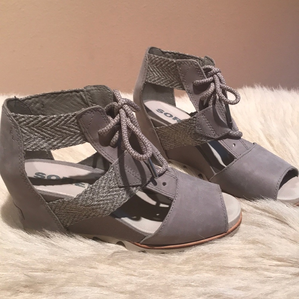 Sorel Joanie Lace Up Wedge Sandals